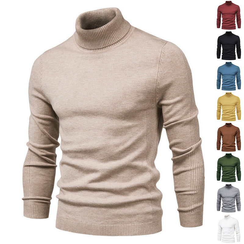 Soft Men's Turtleneck Sweater - Slim Fit Viscose Winter 3D Changing Face Moving Picture Frame - Tophatter Daily Deals
