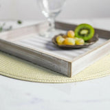 Rustic Grey Wash Wooden Tray | Distressed Grey Display & Jewellery Dish - 25cm Tray - Tophatter Daily Deals