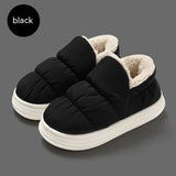 Ankle Wrap Cotton Slippers Women's Winter Black 0 - Tophatter Daily Deals