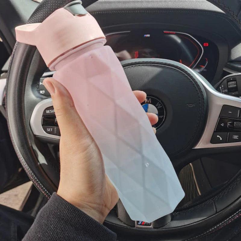 Spray Water Bottle for Girls- Outdoor Sport Fitness Water Cup Large Capacity Spray Bottle Drinkware Travel Bottles Kitchen Gadgets Powder Blue Gradient bottles - Tophatter Daily Deals