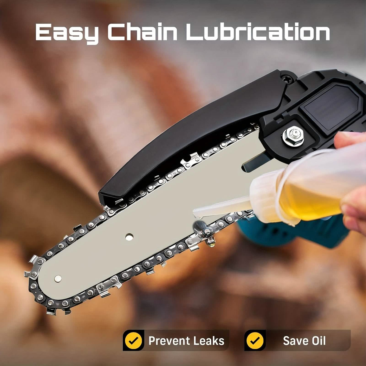 6-inch Cordless Mini Chainsaw – Handheld Electric, Lightweight, Battery-Powered Home Improvement - Tophatter Daily Deals