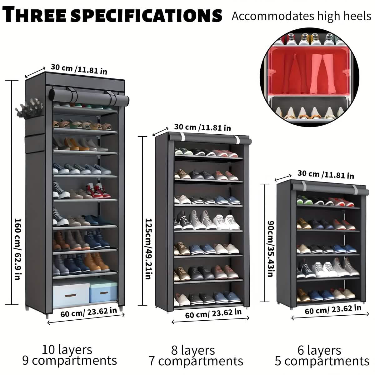 10-Layer 9 Grid Shoe Rack Shelf Storage Closet Organizer Storage & Organization - Tophatter Daily Deals