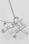 Inlaid Zircon Cross Pendant Necklace Necklaces - Tophatter Daily Deals