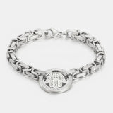 Stainless Steel Zircon Chain Bracelet Silver One Size Bracelets - Tophatter Daily Deals