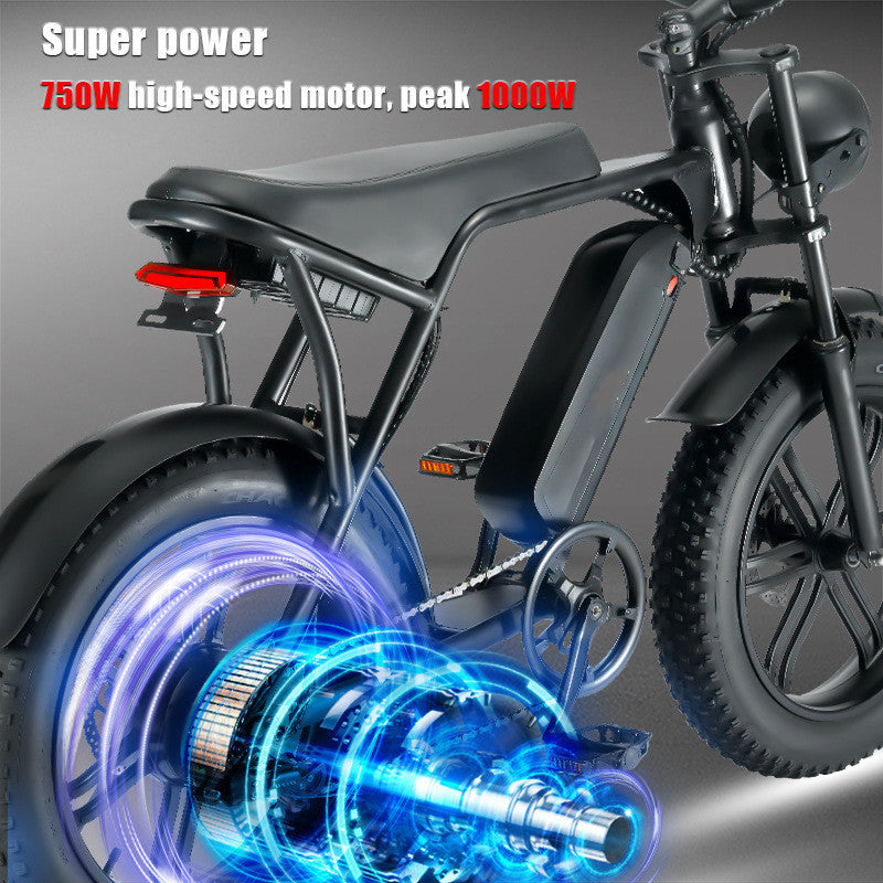 20 Inch 48 V Power Bicycle Fat Tire Snow 0 - Tophatter Daily Deals