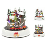 Light Up LED Animated Christmas Village Ornament | Christmas Scene With Moving Train Xmas Model Village | Design Varies One Supplied Ornament - Tophatter Daily Deals
