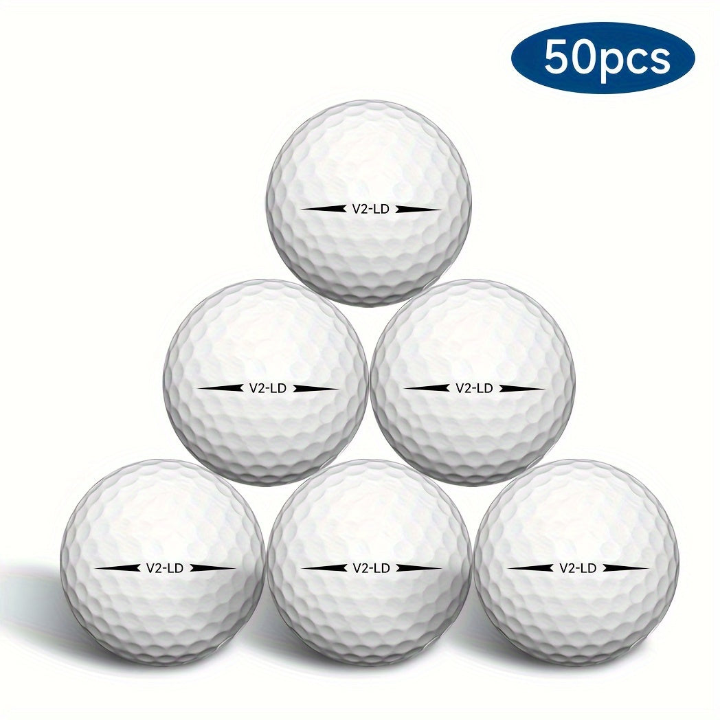 2-Ply Golf Balls with 332 Dimples (50pcs) Sports & Fitness > Golf > Golf Accessories - Tophatter Daily Deals
