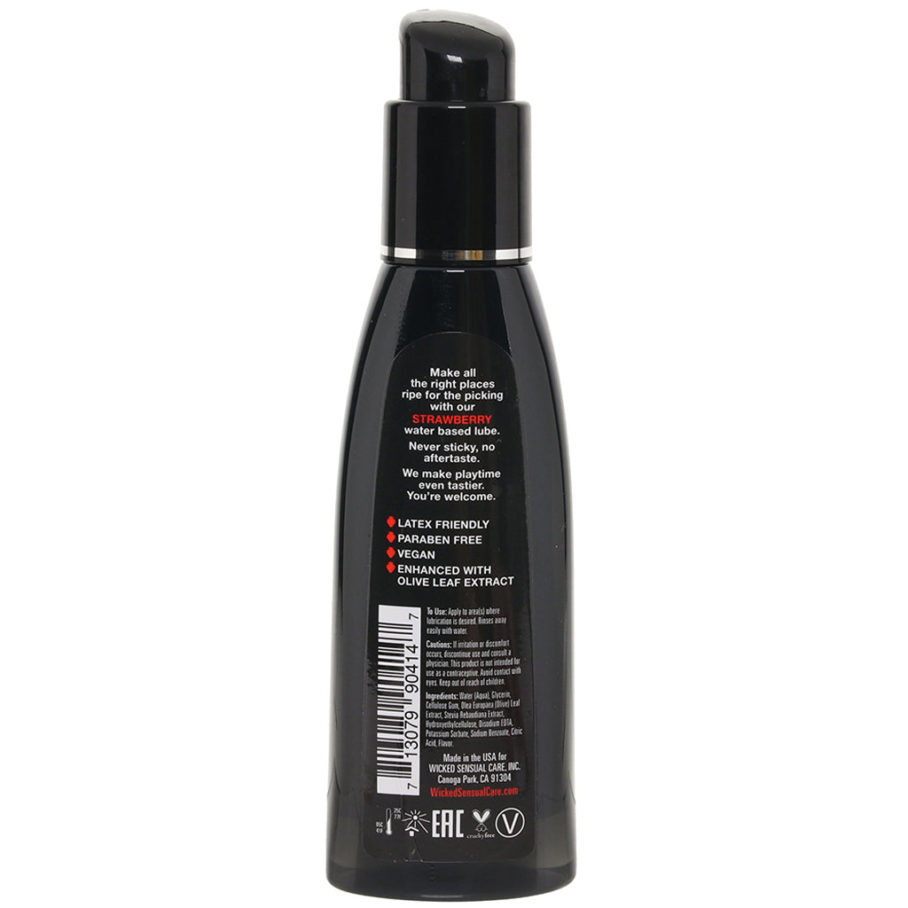 Aqua Flavored Lube 4oz/120ml in Strawberry - Tophatter's Adult Products Lubes and Lotions > Flavored Sex Lubes - Tophatter Daily Deals