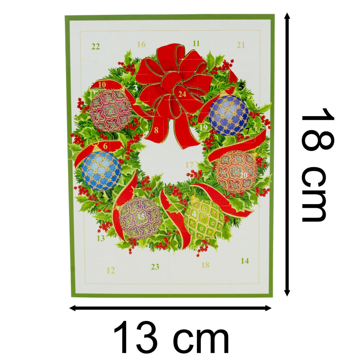 Imperial Wreath Advent Calendar Card with Envelope | Christmas Advent Calendar Advent Calendar - Tophatter Daily Deals
