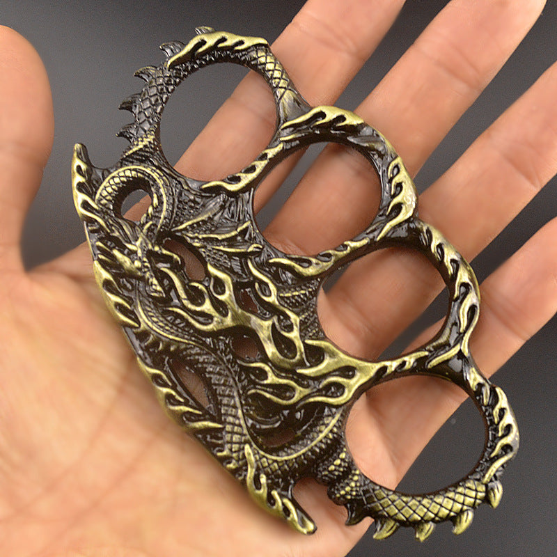 2024 Fire Dragon Large Thickened Kowloon Fist Zinc Alloy Bronze - Tophatter Daily Deals