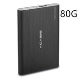 Akassis Mobile Hard Drive High-Speed Metal Supports Android Phones 80G black 0 - Tophatter Daily Deals