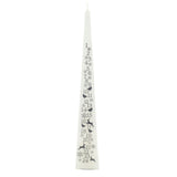 Large Traditional Countdown To Christmas Pyramid Advent Candle | Christmas White & Silver Advent Candle With Numbers | Advent Christmas Candle Festive Candle Advent Candle - Tophatter Daily Deals