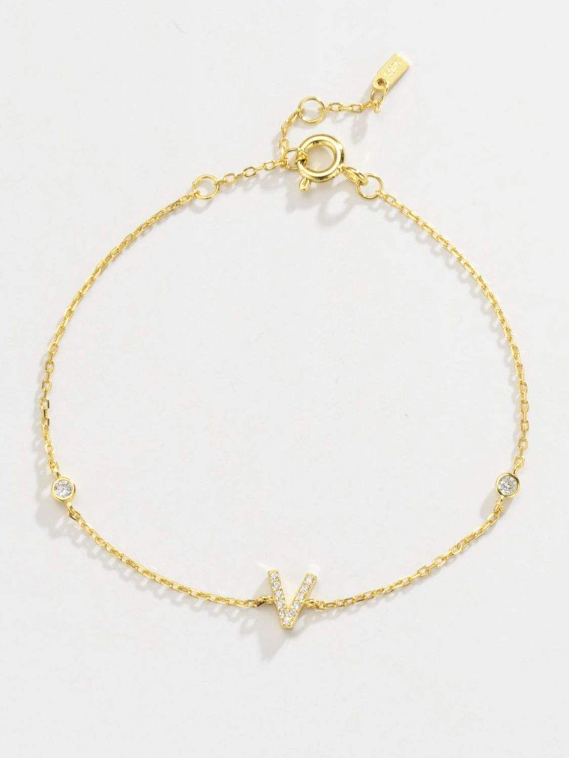 V To Z Zircon 925 Sterling Silver Bracelet Bracelets - Tophatter Daily Deals