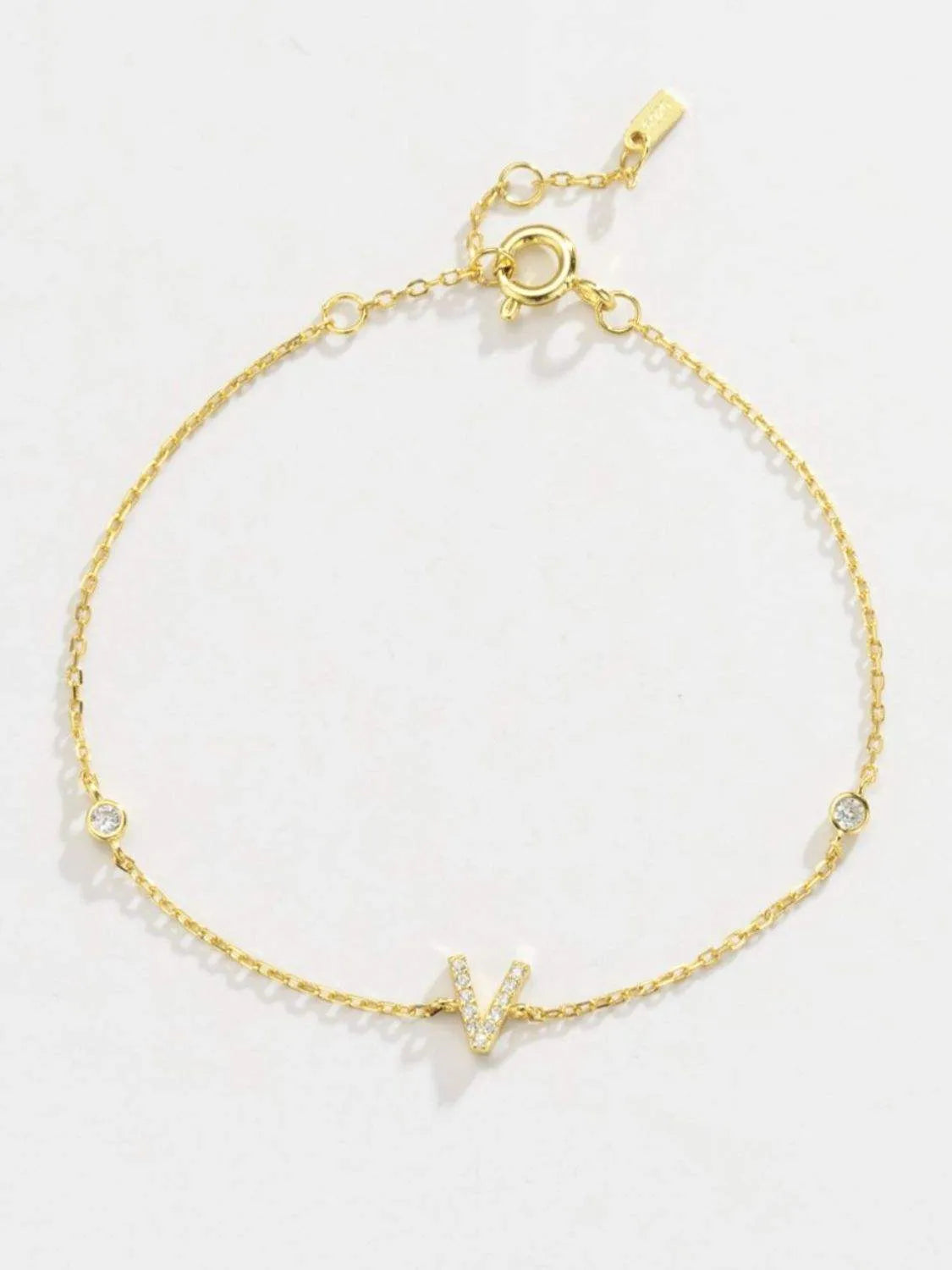 V To Z Zircon 925 Sterling Silver Bracelet Bracelets - Tophatter Daily Deals