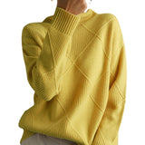 Soft Cozy Womens Sweater - Oversized Diamond Knit Winter 3D Changing Face Moving Picture Frame - Tophatter Daily Deals
