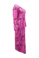 Printed Single Shoulder Lantern Sleeve Maxi Dress Casual Dresses - Tophatter Daily Deals