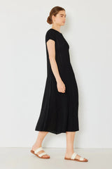 Marina West Swim Pleated Cap Sleeve A-Line Dress Casual Dresses - Tophatter Daily Deals
