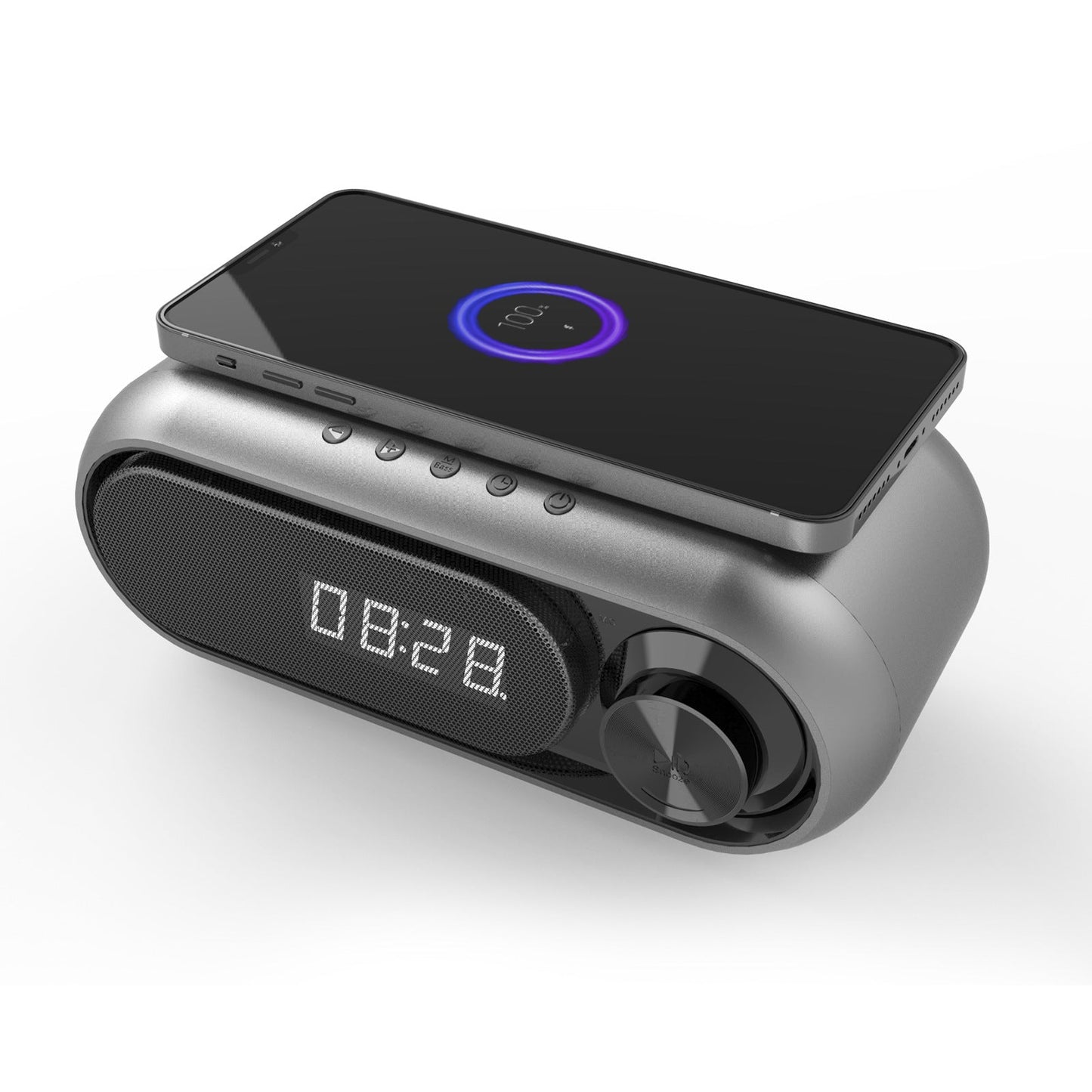 Bedside Wireless Charging Audio LED Alarm Clock 0 - Tophatter Daily Deals