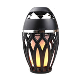 Bluetooth Flame Light Speaker Sound Led Holiday Torch Light Wireless Black 0 - Tophatter Daily Deals