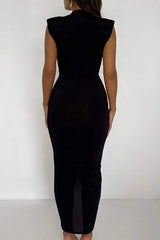 Slit Plunge Sleeveless Maxi Dress Cocktail Dresses - Tophatter Daily Deals