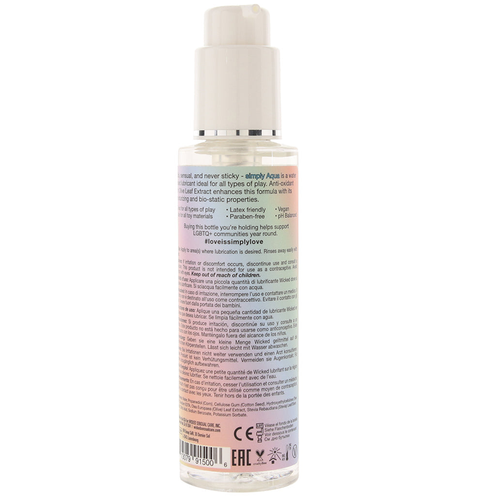 Simply Aqua Special Edition Lube 4oz/120ml Lubes and Lotions > Water Based Sex Lubes - Tophatter Daily Deals