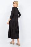 Celeste Full Size Tiered Midi Dress with Pockets Casual Dresses - Tophatter Daily Deals