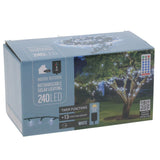 240 Cool White LED Outdoor Solar Fairy Lights with 13 Modes, Timer & Remote Control String Lights - Tophatter Daily Deals
