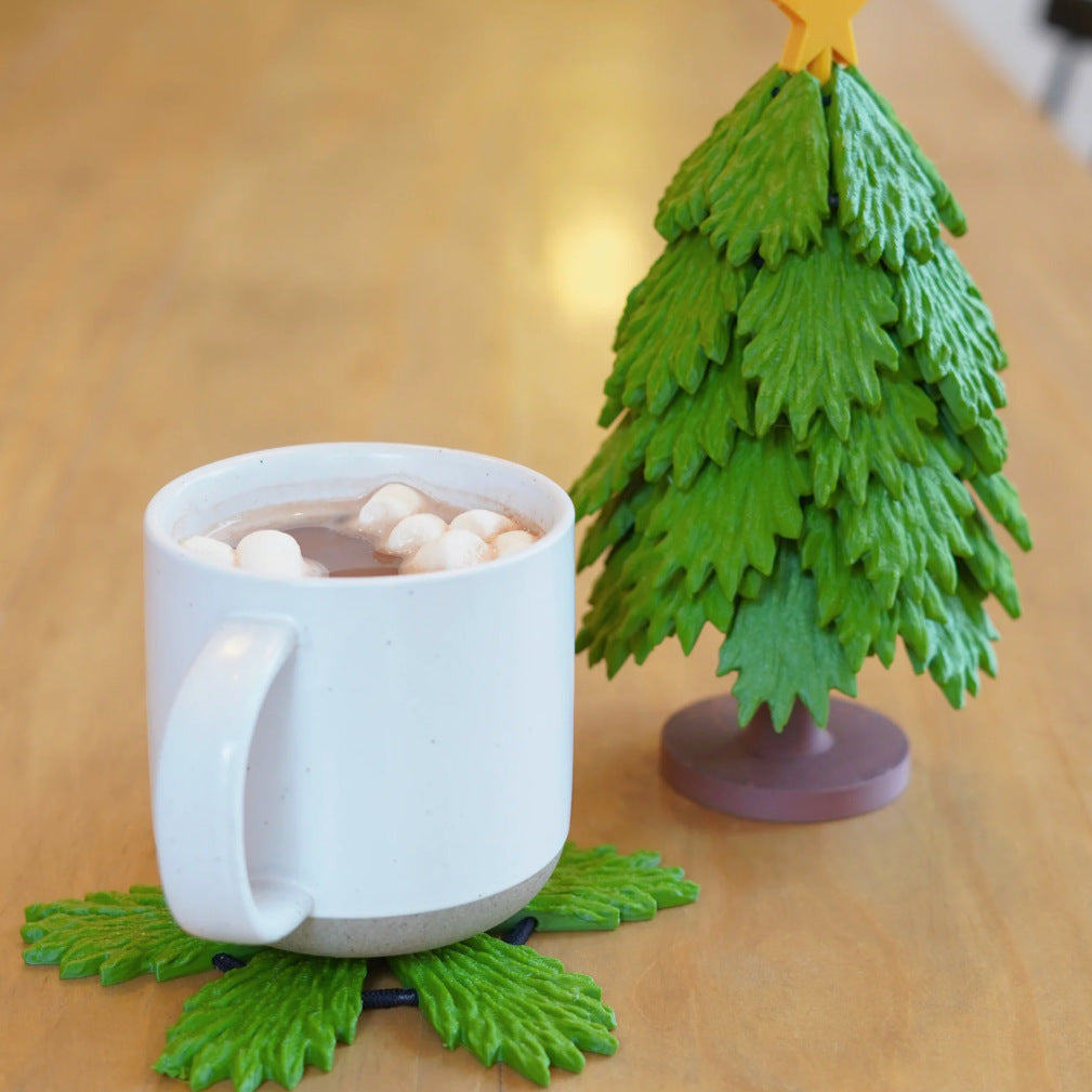 Christmas Tree Coaster Set Decor - Tophatter Daily Deals