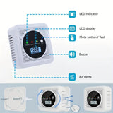 Dual Sensor Smoke & Carbon Monoxide Detector Alarm with LCD Display Smart Home & Security - Tophatter Daily Deals