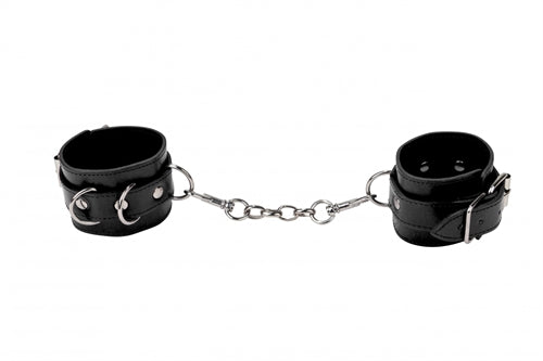 Ouch Leather Cuffs – Adjustable Leather Bondage Cuffs > Bondage Gear > Restraints - Tophatter Daily Deals