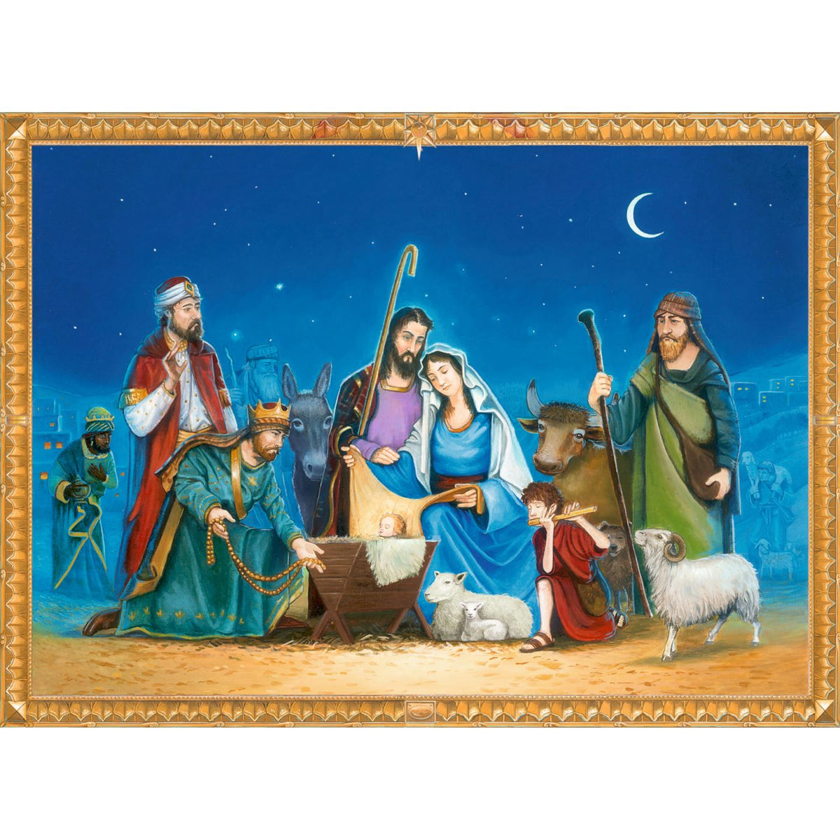 Christmas Advent Calendar Bethlehem Nativity Story Calendar | Religious Advent Calendar Traditional Advent Calendar | Picture Advent Calendar Paper Advent Calendar Advent Calendar - Tophatter Daily Deals