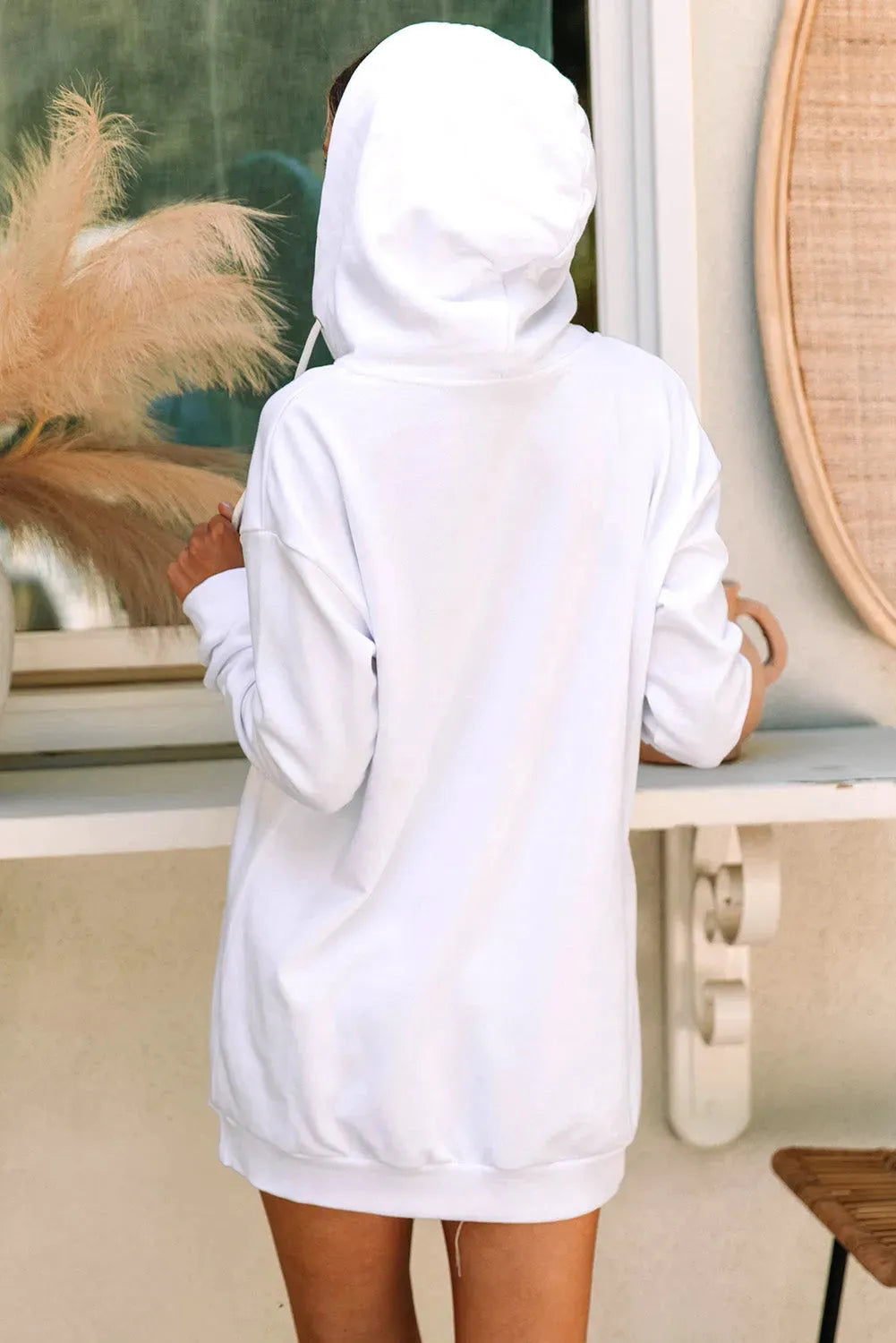 Drawstring Half Zip Hooded Dress Casual Dresses - Tophatter Daily Deals