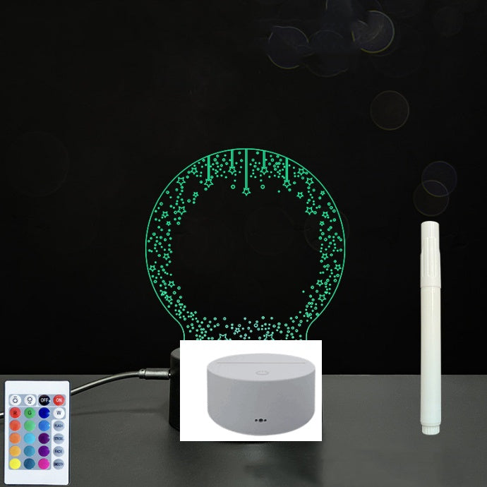 3D Acrylic Board Handwriting Message Board LED Light Style8 White B 0 - Tophatter Daily Deals