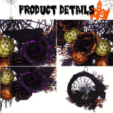 Halloween Wreath Decoration with Spider Web Occasions > Christmas > Christmas Wreaths & Garlands - Tophatter Daily Deals