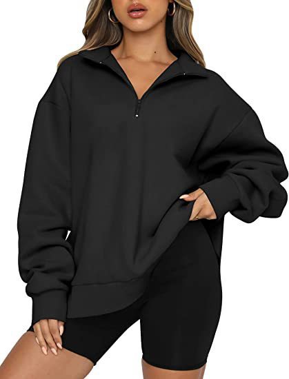 Lightweight Women Zip Sweatshirt - Oversized Pullover Casual Black 3D Changing Face Moving Picture Frame - Tophatter Daily Deals