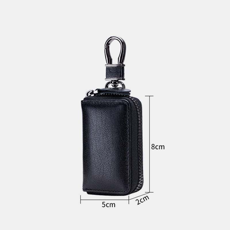 Men Genuine Leather Retro Mini Key Case Bag Large Capcity Fashion Car Key Keychain Wallet Men Bags - Tophatter Daily Deals