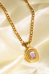 18K Gold Plated Inlaid Rhinestone Pendant Necklace Necklaces - Tophatter Daily Deals