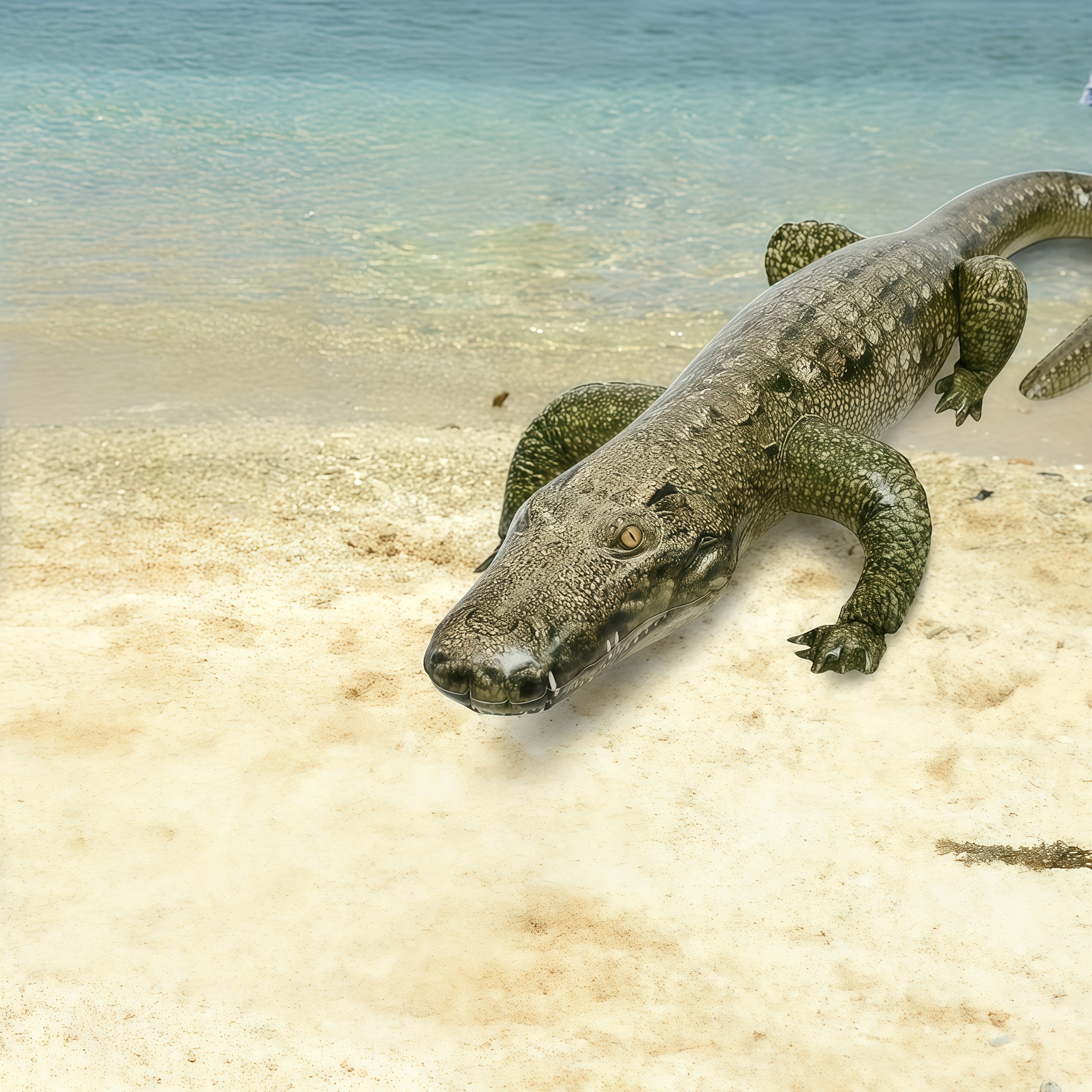 Giant Inflatable Crocodile Prank Prop - Tophatter Daily Deals