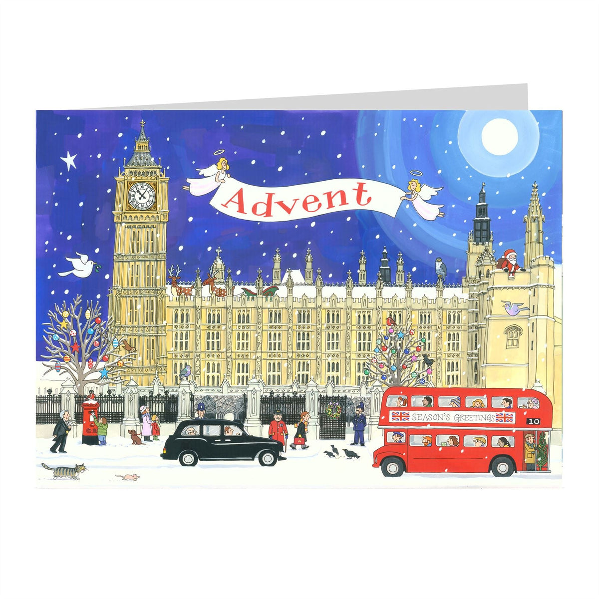 Palace of Westminster - Christmas Advent Calendar Greetings Card & Envelope Advent Calendar - Tophatter Daily Deals
