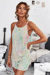 Tie-Dye Cami and Shorts Lounge Set Loungewear Sets - Tophatter Daily Deals