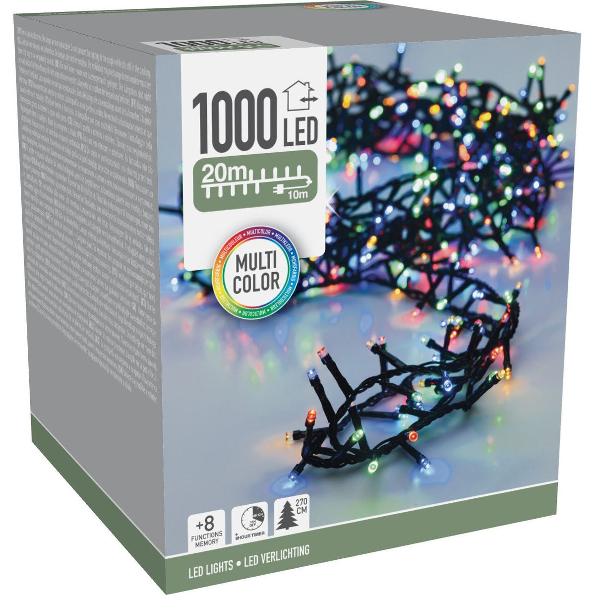 1000 Multicoloured LED String Lights | Microcluster LEDs for Indoor & Outdoor Fairy Lights - Tophatter Daily Deals