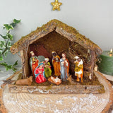 Traditional Rustic Stable Barn Christmas Decoration For Nativity Figures Nativity Set - Tophatter Daily Deals