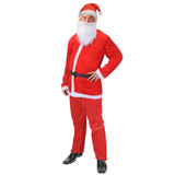 Christmas Santa Costume 5 Piece Father Christmas Outfit | Red And White Santa Claus Costume Fancy Dress Adult | Santa Suit For Adults Christmas Costume Fancy Dress - Tophatter Daily Deals
