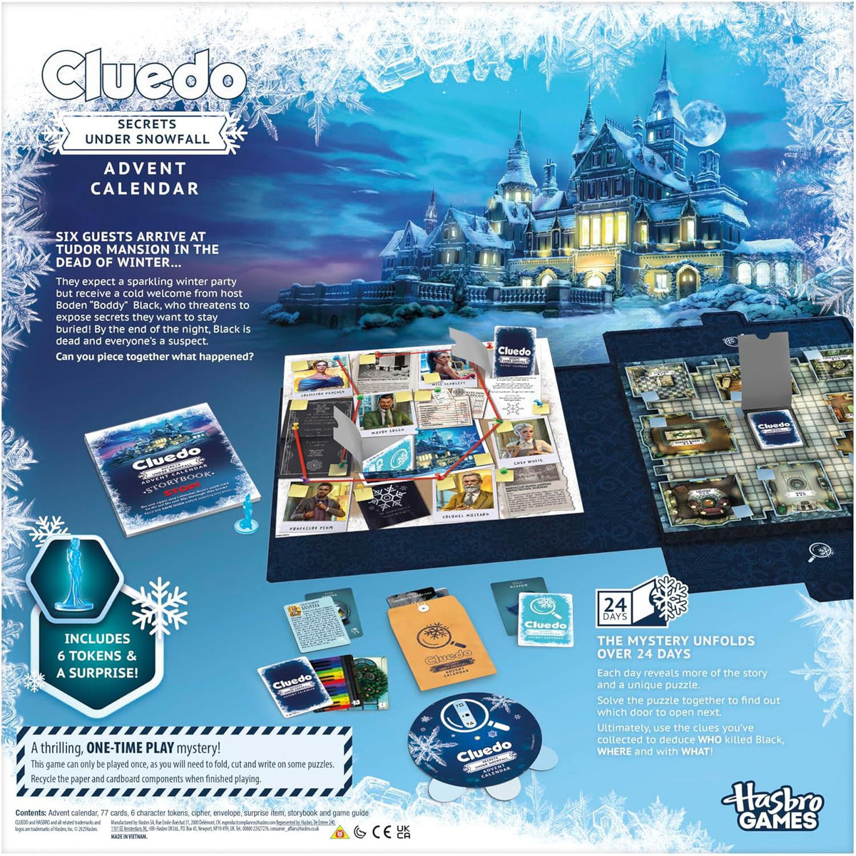 Cluedo Christmas Advent Calendar | Clue Murder Mystery Christmas Advent Calendar Advent Calendar - Tophatter Daily Deals