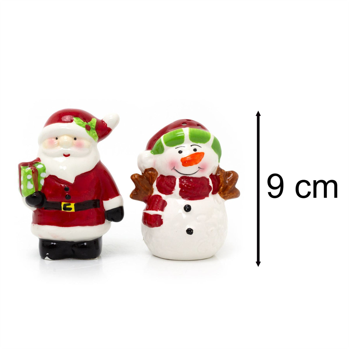 Christmas Santa & Snowman Salt & Pepper Pots | Festive Salt & Pepper Shakers Salt and Pepper Shakers - Tophatter Daily Deals