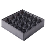 24 Compartment Underwear Sock Storage Box Washable Dark grey 0 - Tophatter Daily Deals
