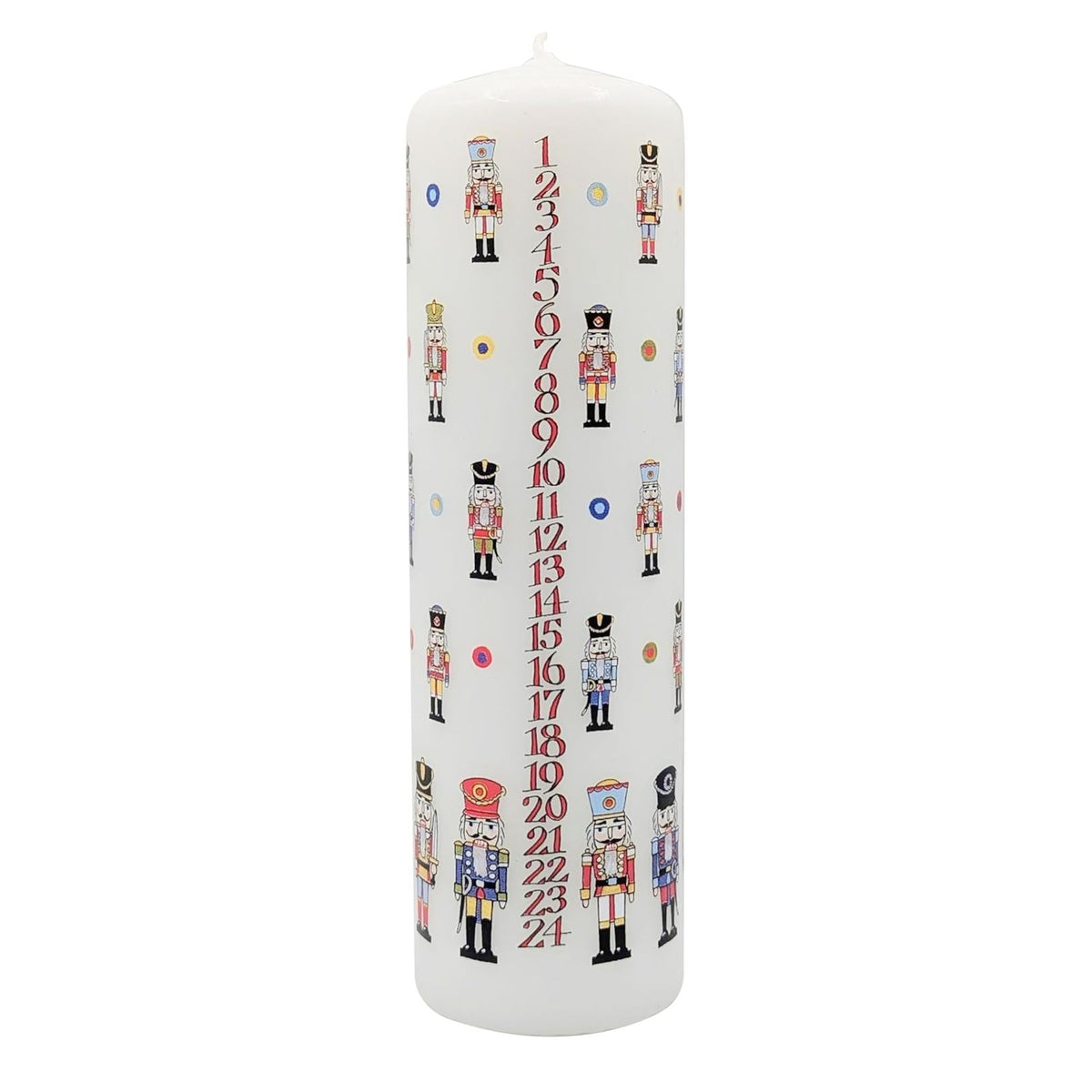 Nutcracker Soldier Christmas Advent Candle | Christmas Pillar Candle - 20cm Advent Candle - Tophatter Daily Deals