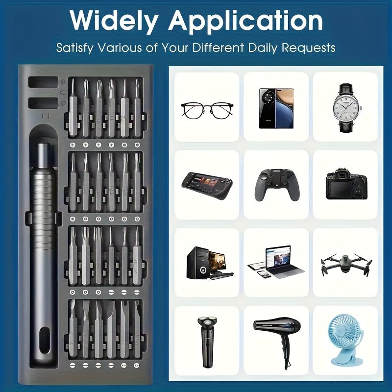 25-Piece Precision Screwdriver Set with S2 Steel Bits and Sliding Metal Case Home Improvement - Tophatter Daily Deals