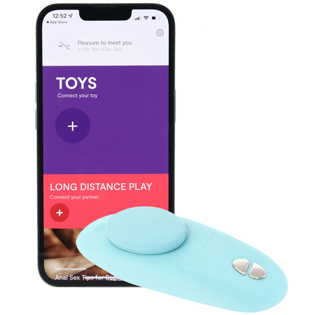 We-Vibe Moxie+ Wearable Clitoral Vibe in Aqua Vibrators > Wearable & Panty Vibrators - Tophatter Daily Deals
