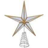 Mirrored Star Christmas Tree Topper | Gold Silver Mirror Star Tree Topper - 28cm Tree Decoration - Tophatter Daily Deals
